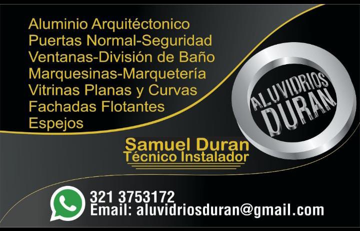 ALUVIDRIOS DURAN log