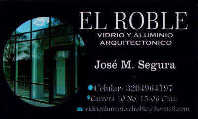 El roble vidrios y aluminios log