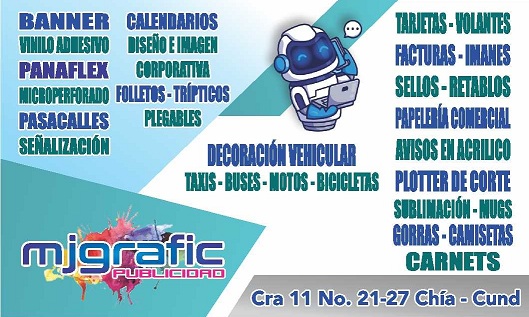 MJ GRAFIC PUBLICIDAD chia log